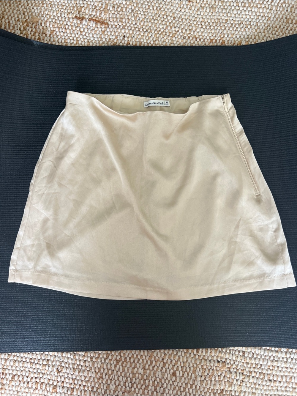 Satin Skort with Zipper